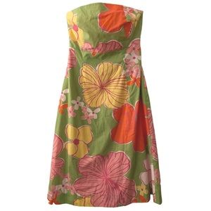 🌺 Vintage Lilly Pulitzer Strapless Dress
